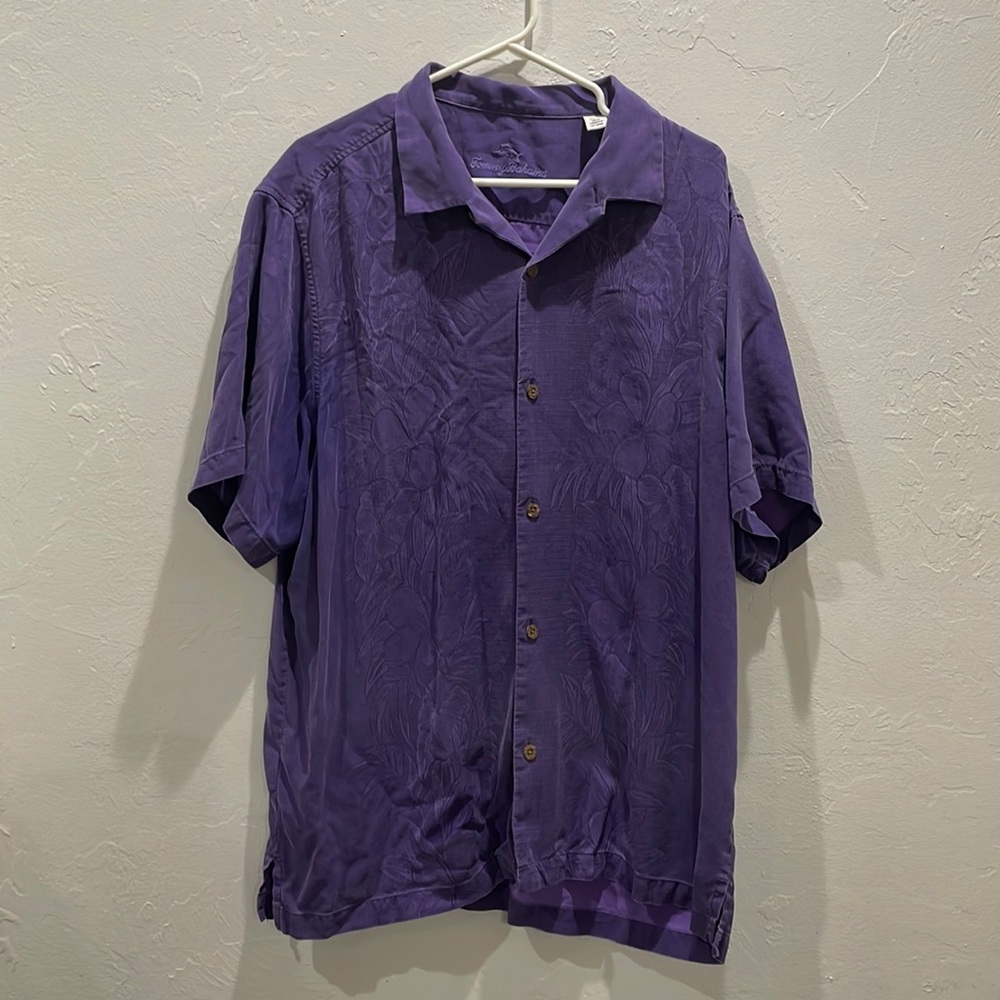 Tommy Bahama Silk Button Down Hawaiian Shirt - XXL B